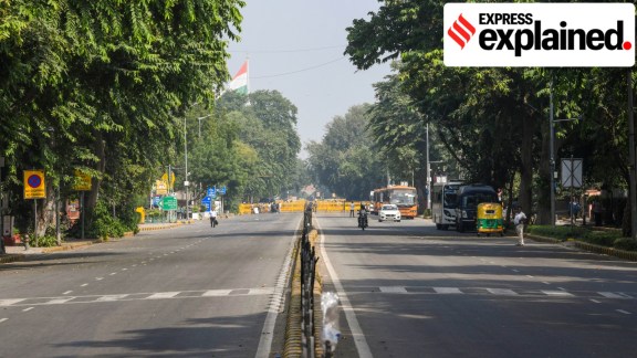 A deserted view of the Jantar Mantar area amid tight security arrangements for the CJP protest, in New Delhi (ANI Photo)