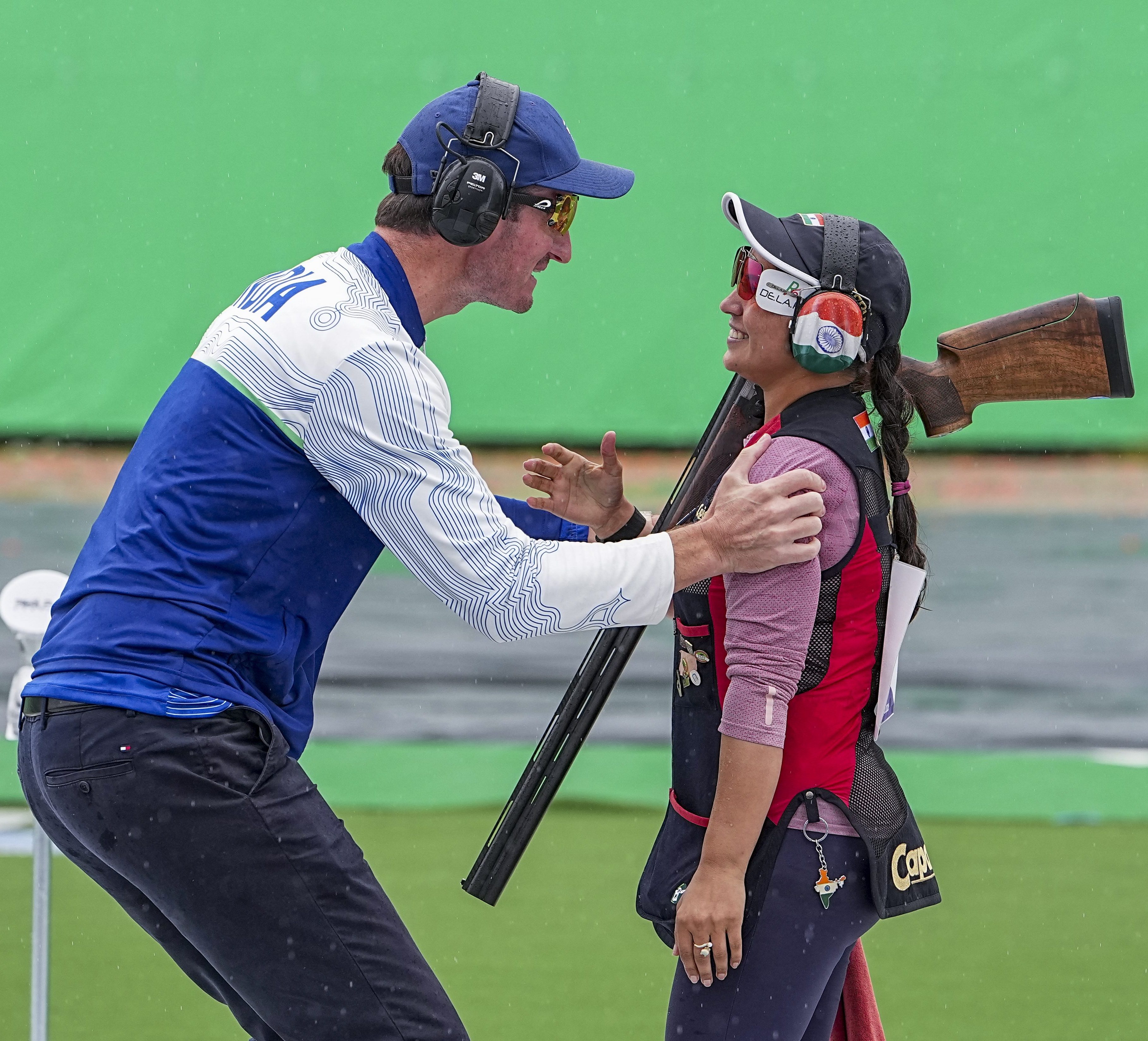 Peter with Neeru Dhanda at Asian Games. (PTI)
