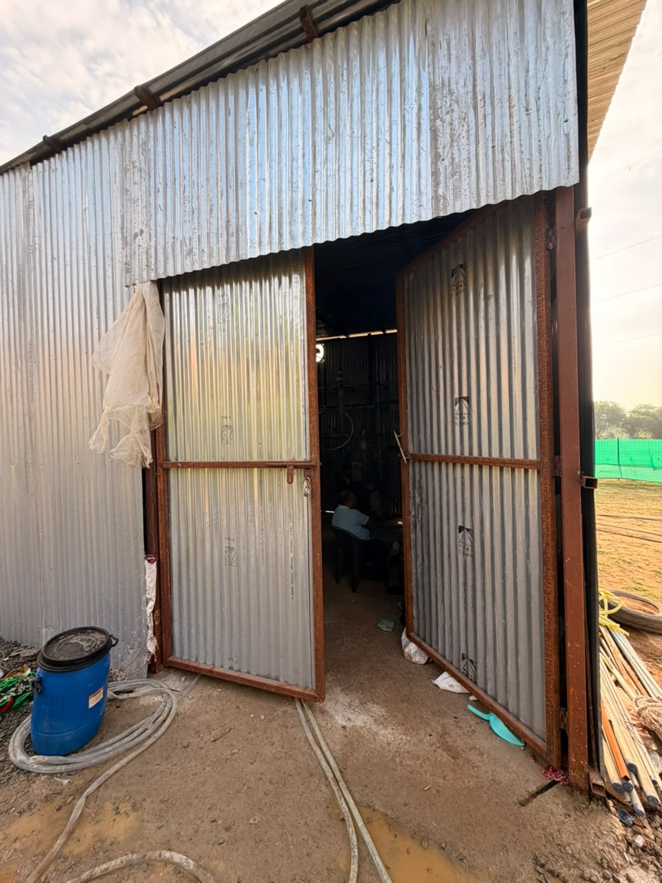 The illegal unit was set up on a plot on the outskirts of Rampur village. It was fenced off and fitted with a large gate.
