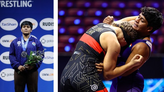 Amruta Pujari won the silver medal in the 72kg category of women’s wrestling at the U23 World Championships. (Photos: UWW)