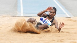 Asha Ilango broke a decade-old meet record in women's triple jump by sailing to a distance of 13.89m. (AFI)