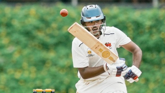 Mumbai’s batter Ayush Mhatre plays a shot during the first day of the Ranji Trophy 2024-25 cricket match between Mumbai and Maharashtra, at MCA Cricket Ground, Bandra Kurla Complex, in Mumbai, Friday, Oct. 18, 2024. (PTI Photo/Kunal Patil)