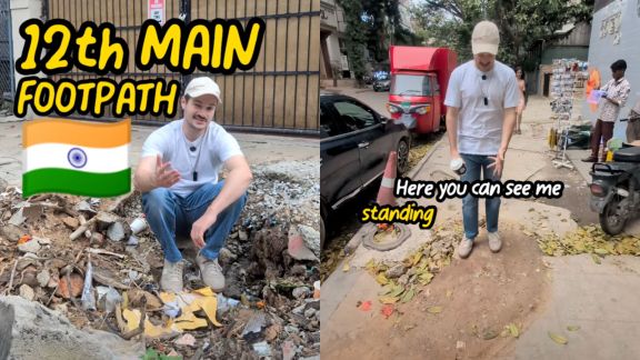 Canadian man Bengaluru footpath
