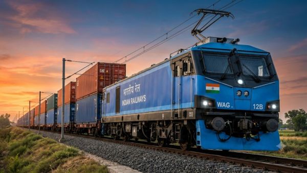Dedicated Freight Corridors are designed to increase freight capacity and free up existing railway lines for passenger services. (Image: DFCCIL/Enhanced using AI)