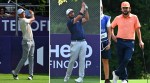 (L-R) Adrian Meronk, Joost Luiten and Angel Hidalgo share the lead at DP World India Championship. (DP World)