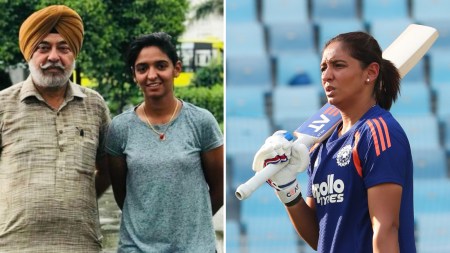 Harmanpreet Kaur with her first coach Kamaldeesh Pal Singh Sodhi (FILE & CREIMAS FOR BCCI)