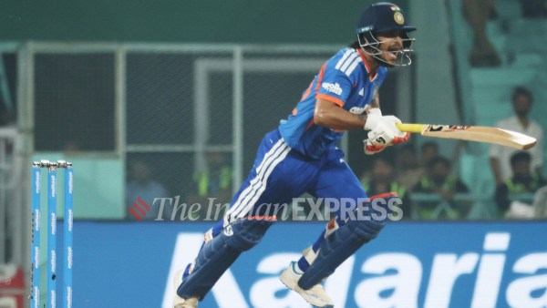 Walking in at No.3, Kishan did not try to match Iyer’s aggression. Instead, he played the perfect supporting act, rotating the strike and waiting for opportunities to attack.