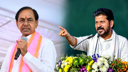 Erravalli land row, Erravalli land survey, Revanth Reddy land probe, KCR farmhouse land, 45 acres missing Erravalli, Survey No 325 Erravalli, KCR land records, Siddipet land survey, Telangana land records, Dharani land irregularities, KCR family land, Erravalli farmhouse, KCR news, Telangana news, Indian Express news