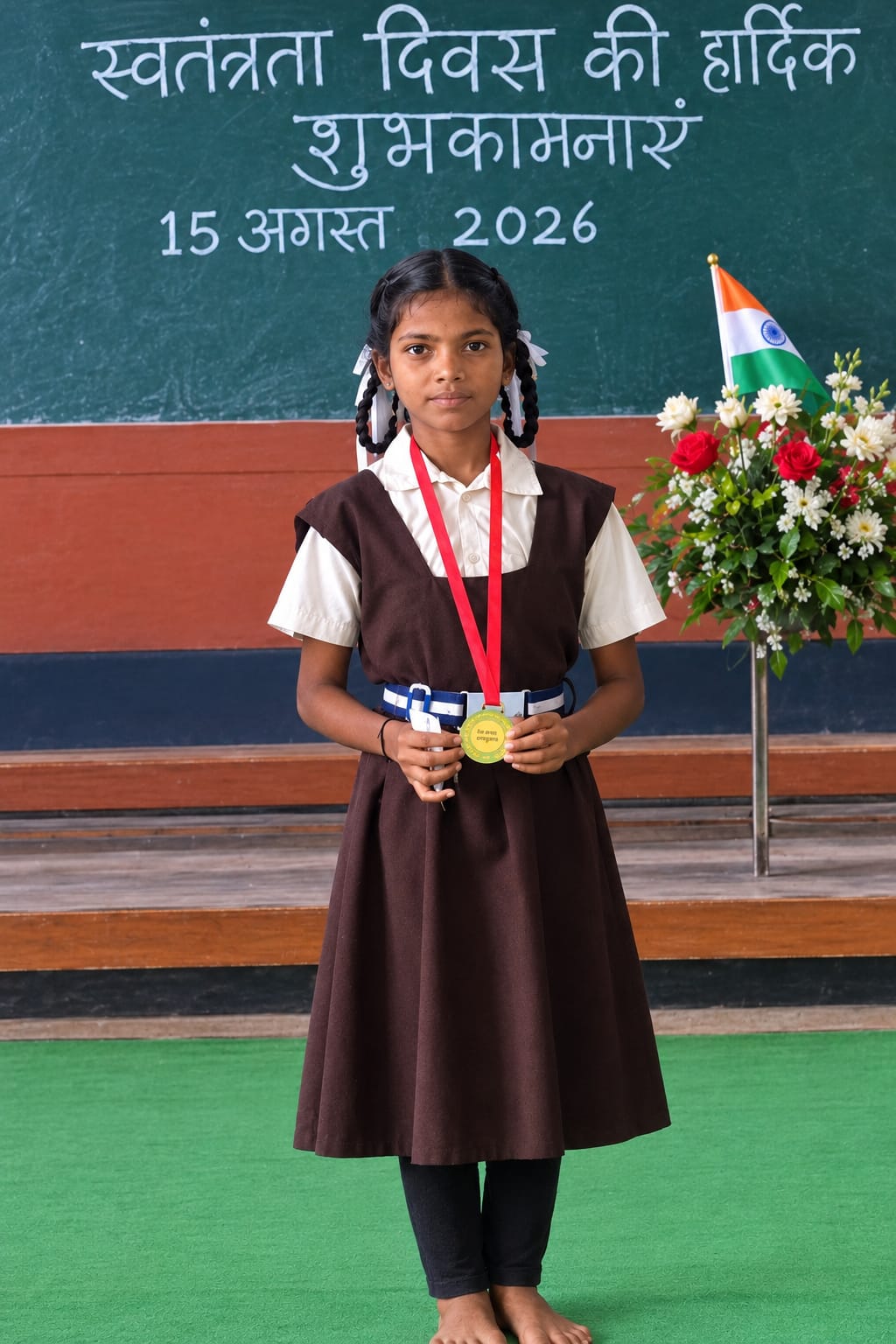 Kajal Saiyyam delivered an Independence Day speech at her school earlier this year