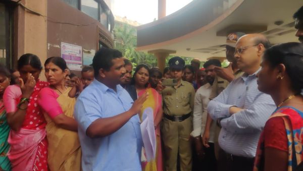 Karnataka Devadasi grandson Chandalinga Kalalabandi with officials