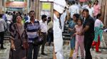 (L-R) Relatives of deceased Sriparna Poddar from Baidyabati, Hooghly at Calcutta Medical College and hospital and Injured Sayantika Ghosh, coming out from medical College and hospital (Express photo by Partha Paul)