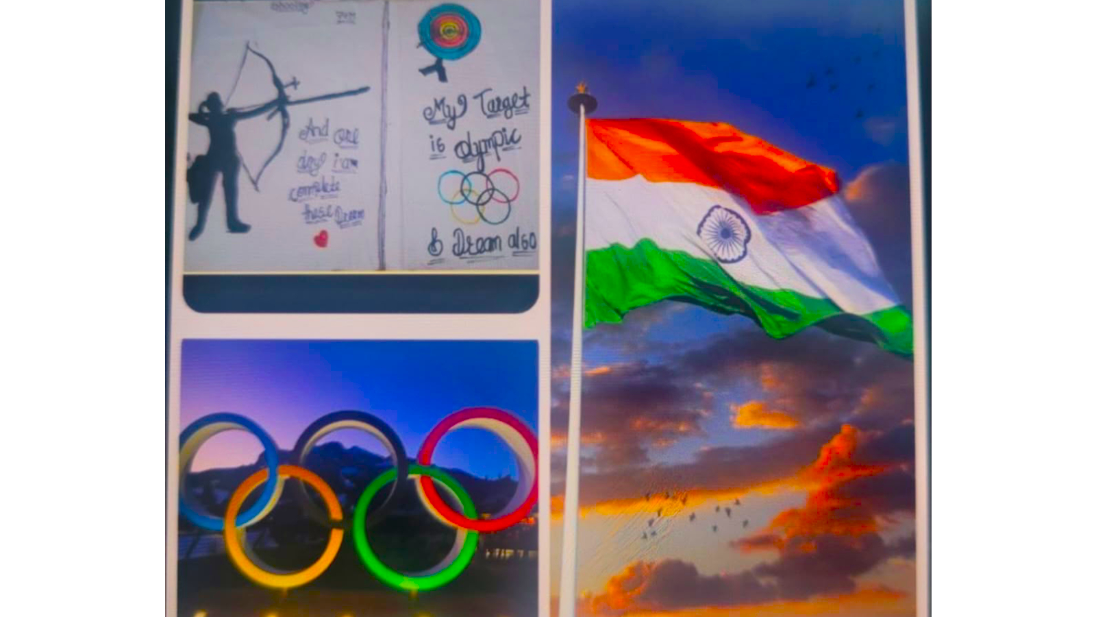 Kukum Mohod's WhatsApp display picture is a sketch with the caption: ‘My target is the Olympics  and my dream also. And one day, I will complete this dream’.