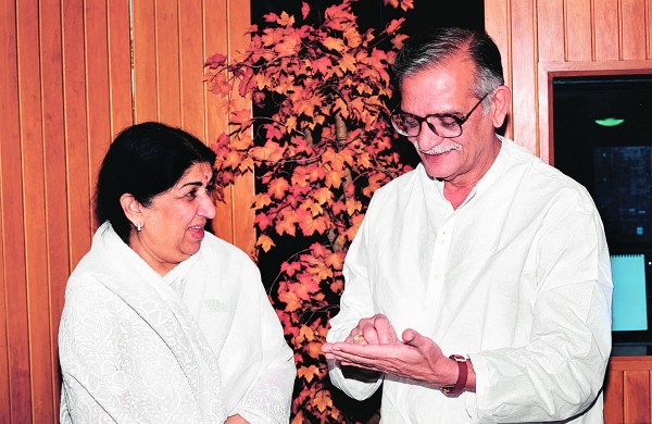 Gulzar with Lata Mangeshkar