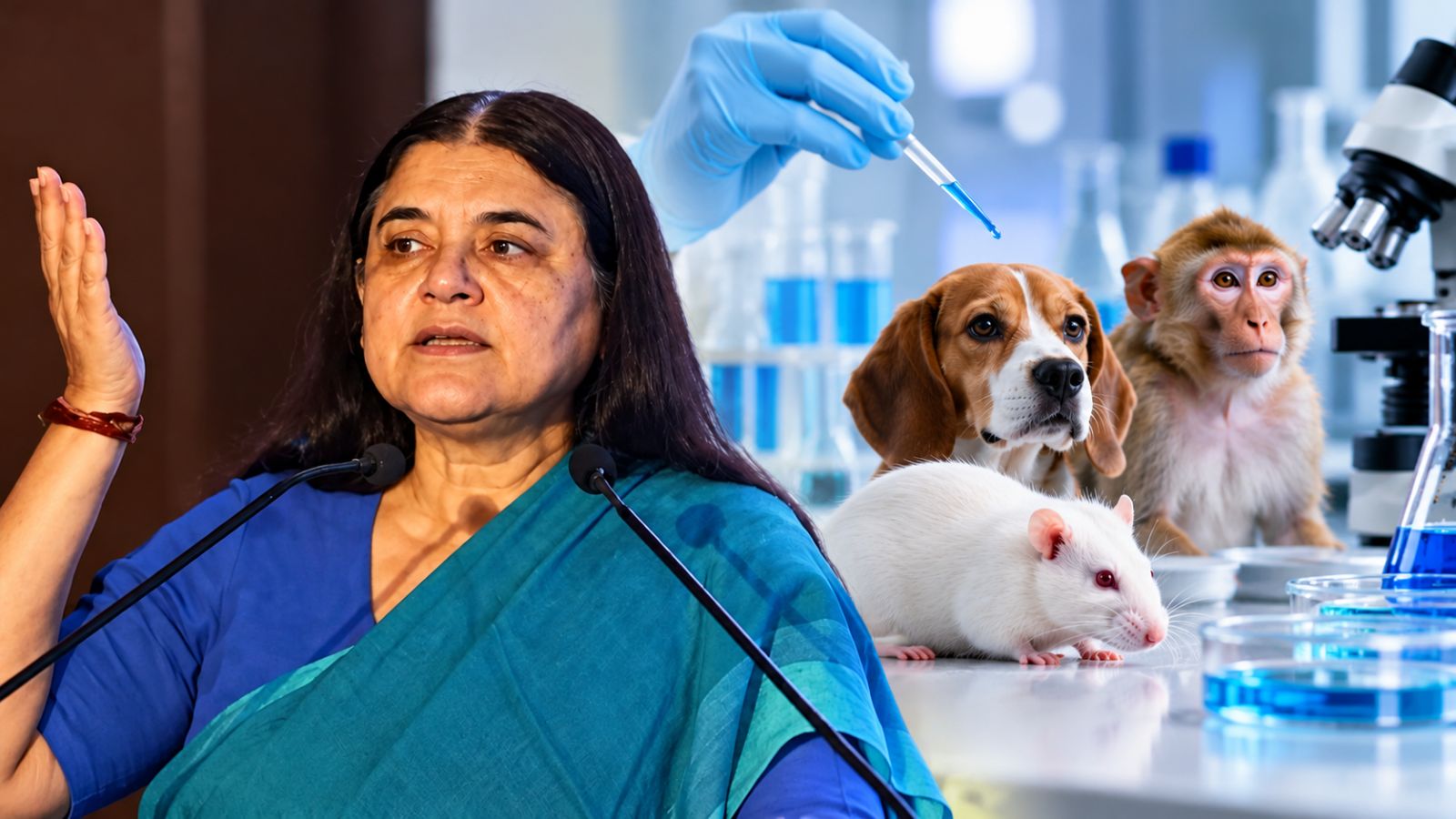‘Who will protect the animals?’: Maneka Gandhi slams draft rules easing lab trial approvals