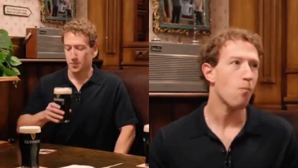 Mark Zuckerberg Guinness reaction