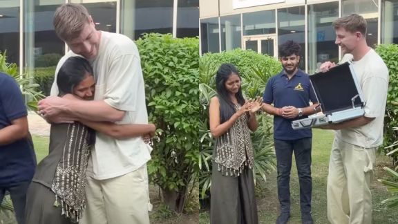 Indian woman meets MrBeast