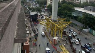 Borivali cable-stayed bridge, Borivali flyover project, BMC bridge project, Borivali traffic update, Western Express Highway Link Road, Dattapada Road traffic, Borivali cable-stayed flyover cost, Rs 341.59 crore bridge, Mumbai Coastal Road North, Thane-Borivali Twin Tunnel, General Cariappa ROB, Borivali bridge completion date, Changing City, Indian Express news, Mumbai news