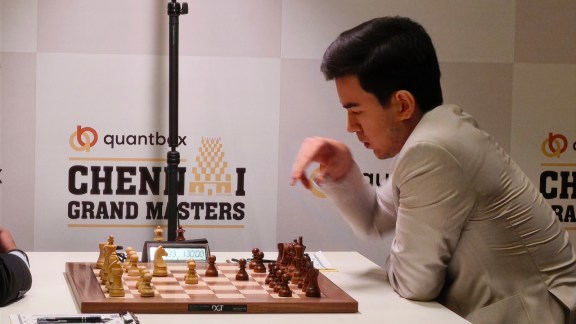 File image of Uzbek grandmaster Nodirbek Abdusattorov. (Express photo)