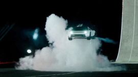 Tesla unveils its long-delayed Roadster nearly a decade after first revealing a next-generation version of its original electric sports ​car, at a launch event in Waco, Texas, US, on October 15, 2026