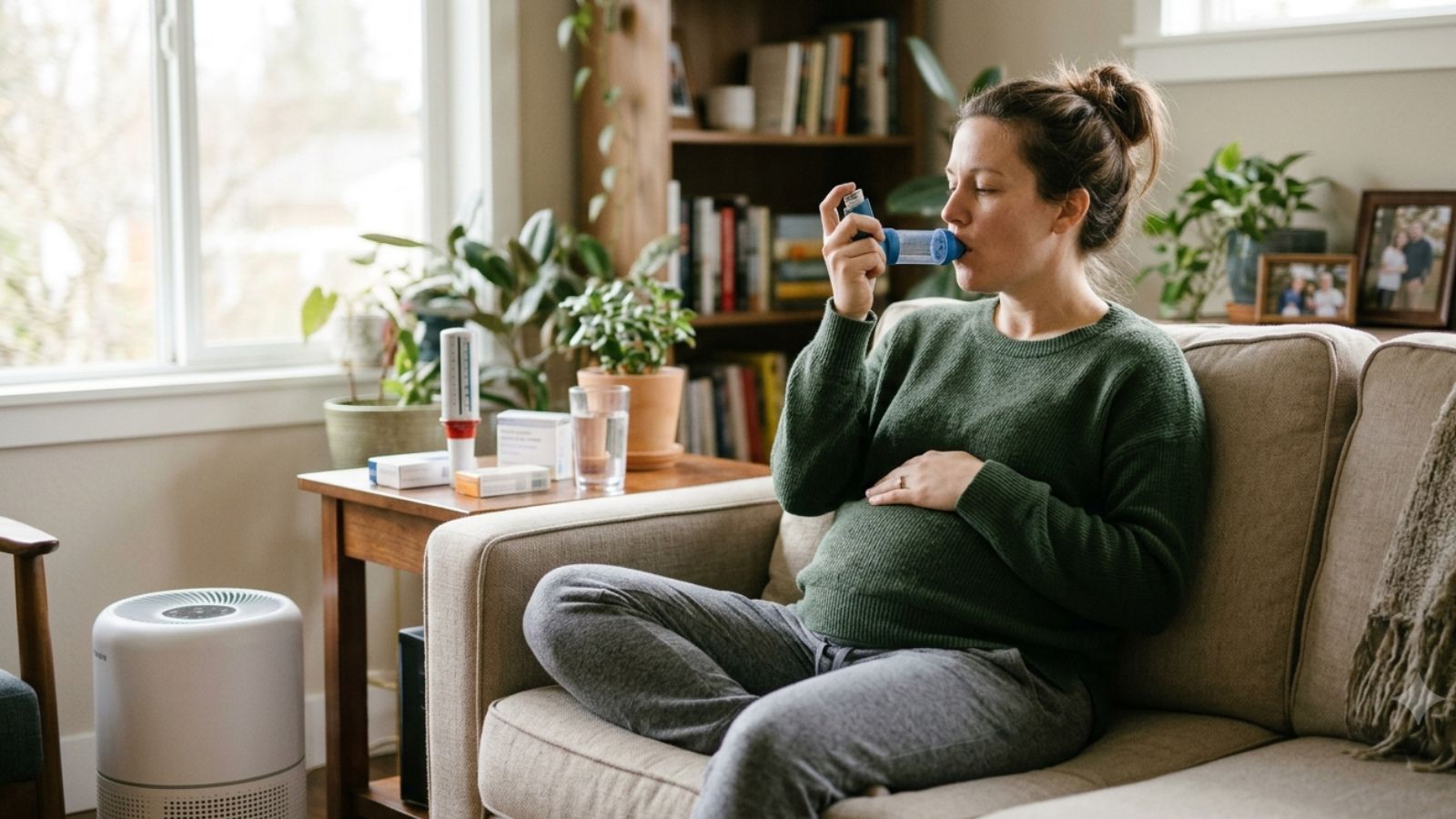 A HEPA air purifier and closed windows can help reduce exposure to indoor air pollutants during periods of poor air quality.