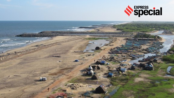 Poompuhar, Poompuhar history, Poompuhar origins, Poompuhar lost world emerges from the sea, Poompuhar lost world emerges, Tamil Nadu, Kaveripoompattinam, Indian Ocean, story of Poompuhar, Indian express news, current affairs