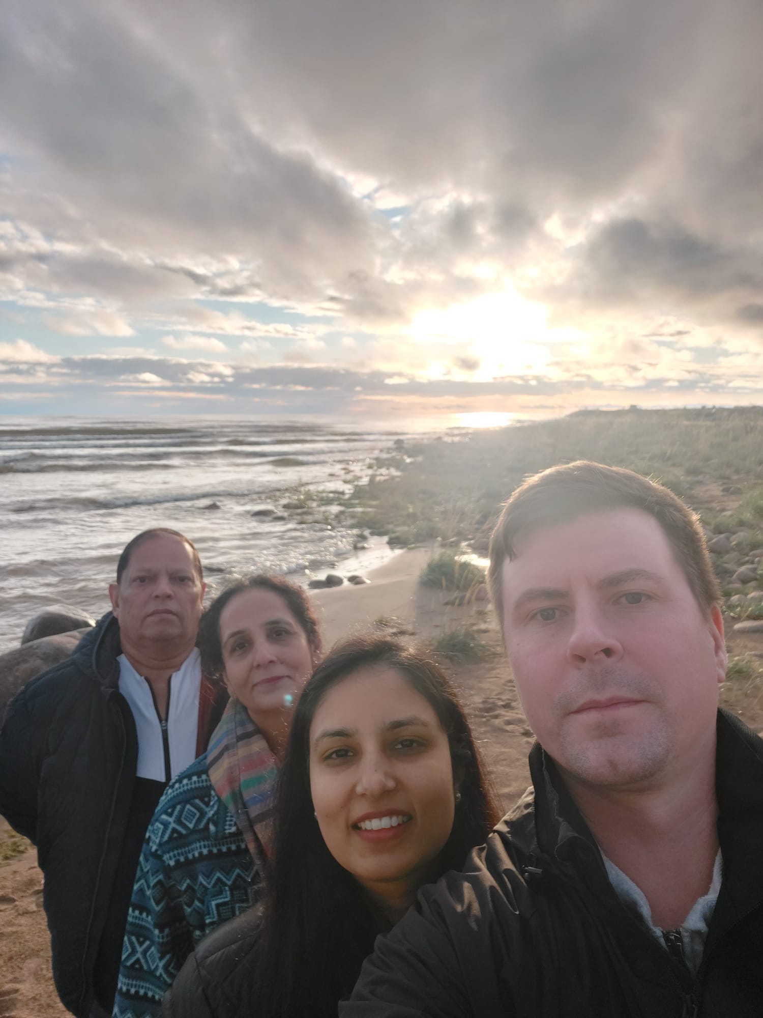 Priyanka with her husband, Jani Ruska, and her parents Madhu and Ramesh Choudhary