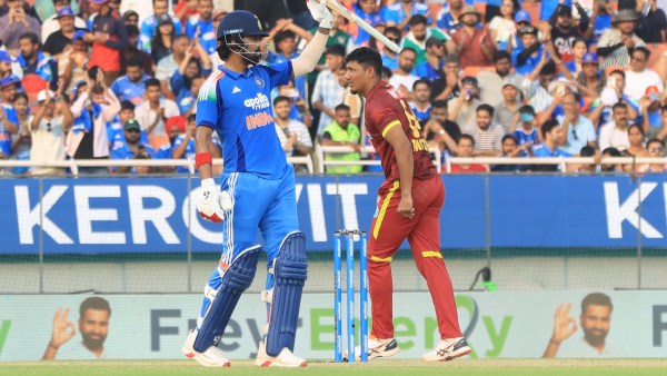 Rahul's 87-ball 129 took India to 351/7 against West Indies.