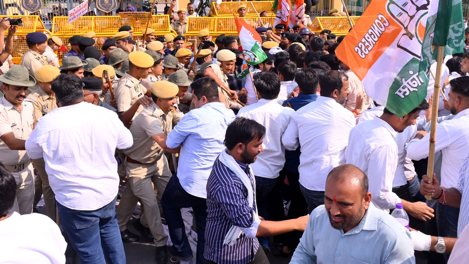 Behind Congress protest at Jaipur police headquarters, a call from Rahul