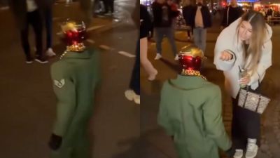 Robot harasses girl in Germany