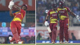 Rutherford and Hope helped West Indies chase down their highest T20I total during 2nd T20I vs India. (CREIMAS FOR BCCI)