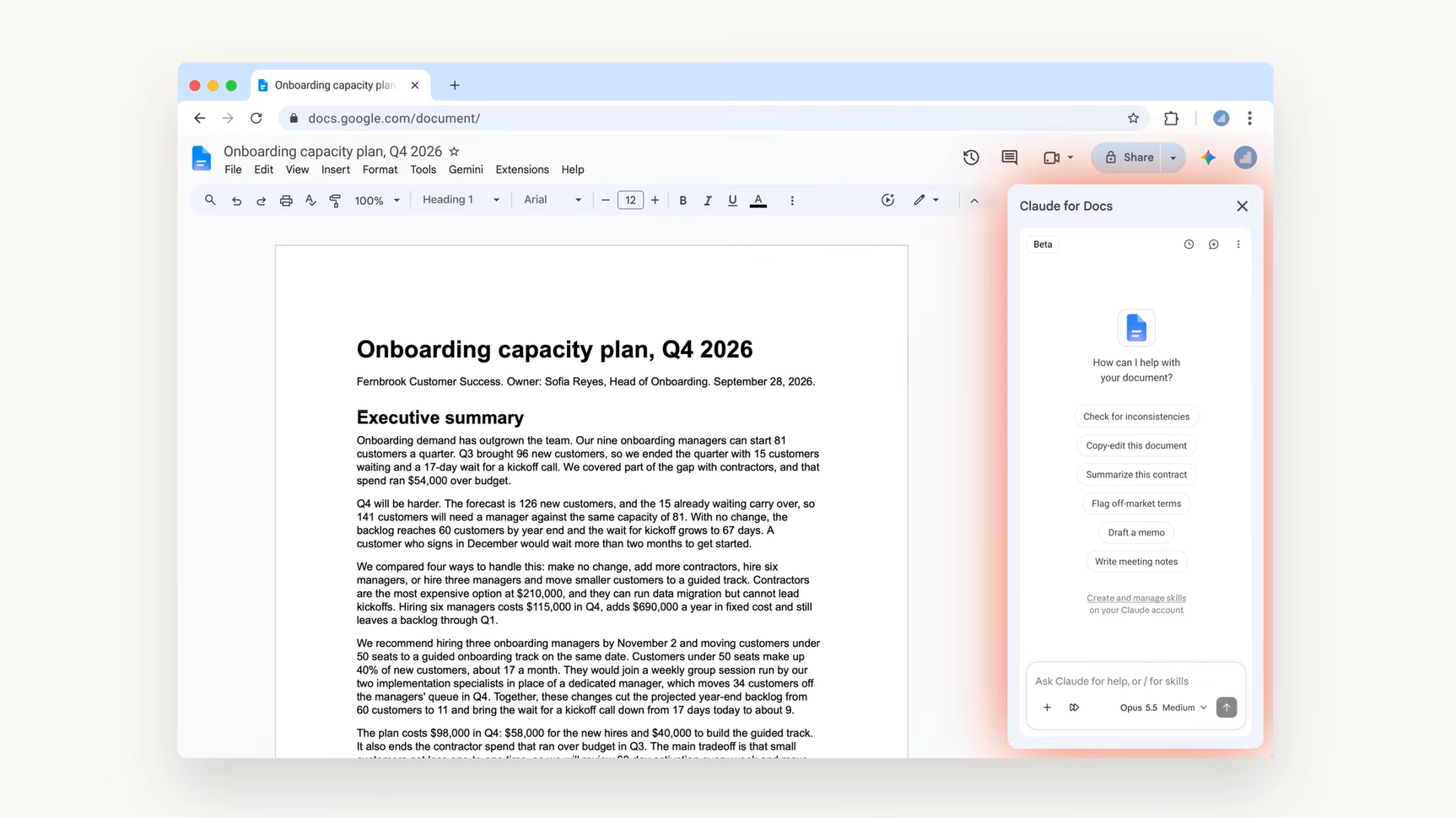 Claude for Google Workspace
