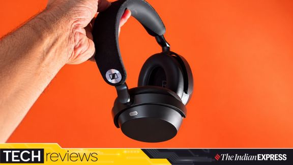 Sennheiser Momentum 5 Review: The Sennheiser Momentum 5 combines a more compact carrying case with the signature sound and comfort of the Momentum series. (Image: Nandagopal Rajan/The Indian Express)