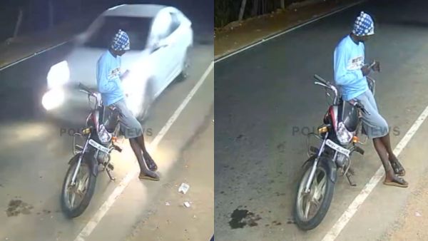 Speeding car rams into bike Tamil Nadu video