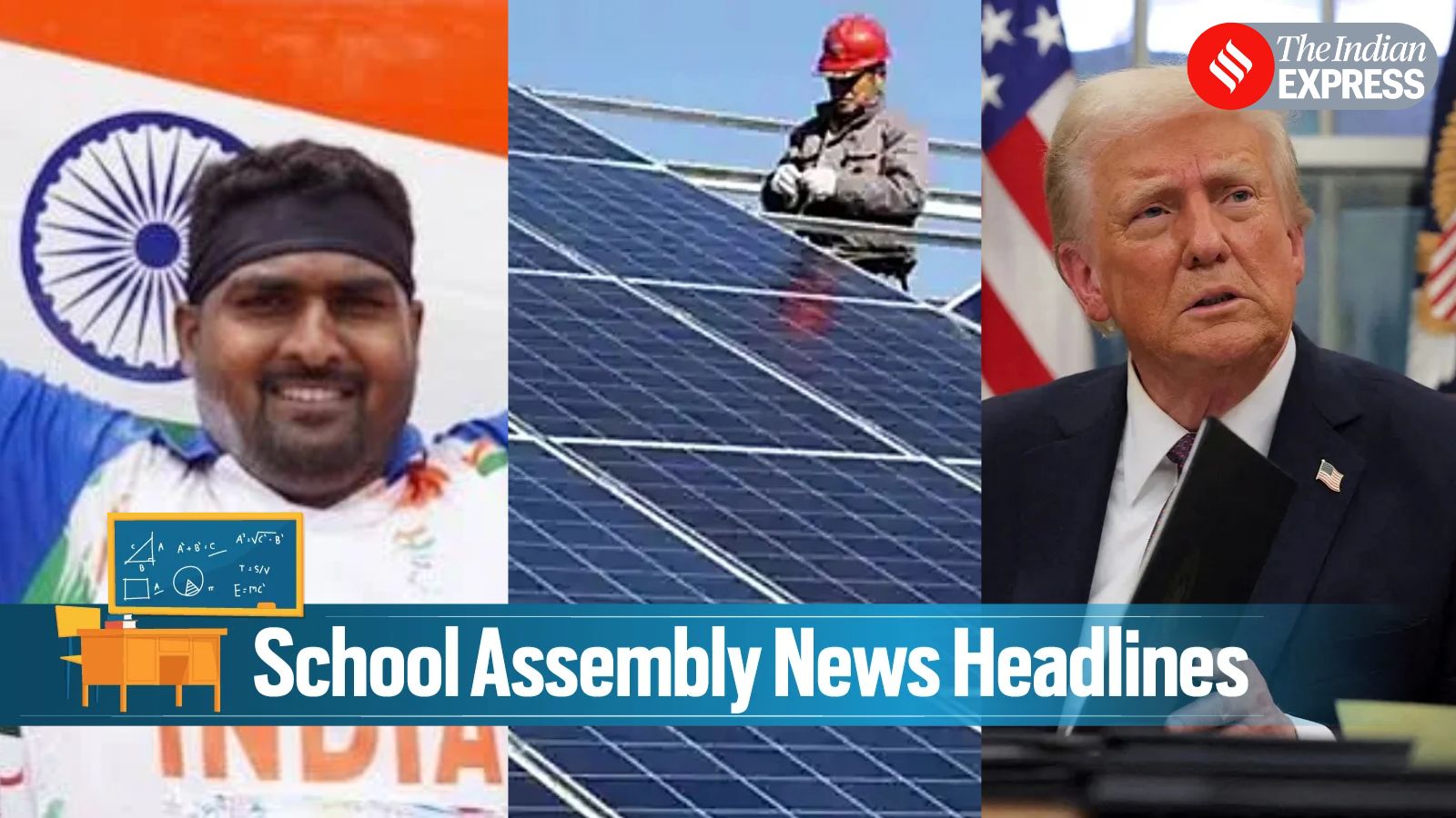 Today News Headlines for School Assembly, October 22, 2026: Sachin Khilari bags gold medal in shot put F46 at the Asian Para Games