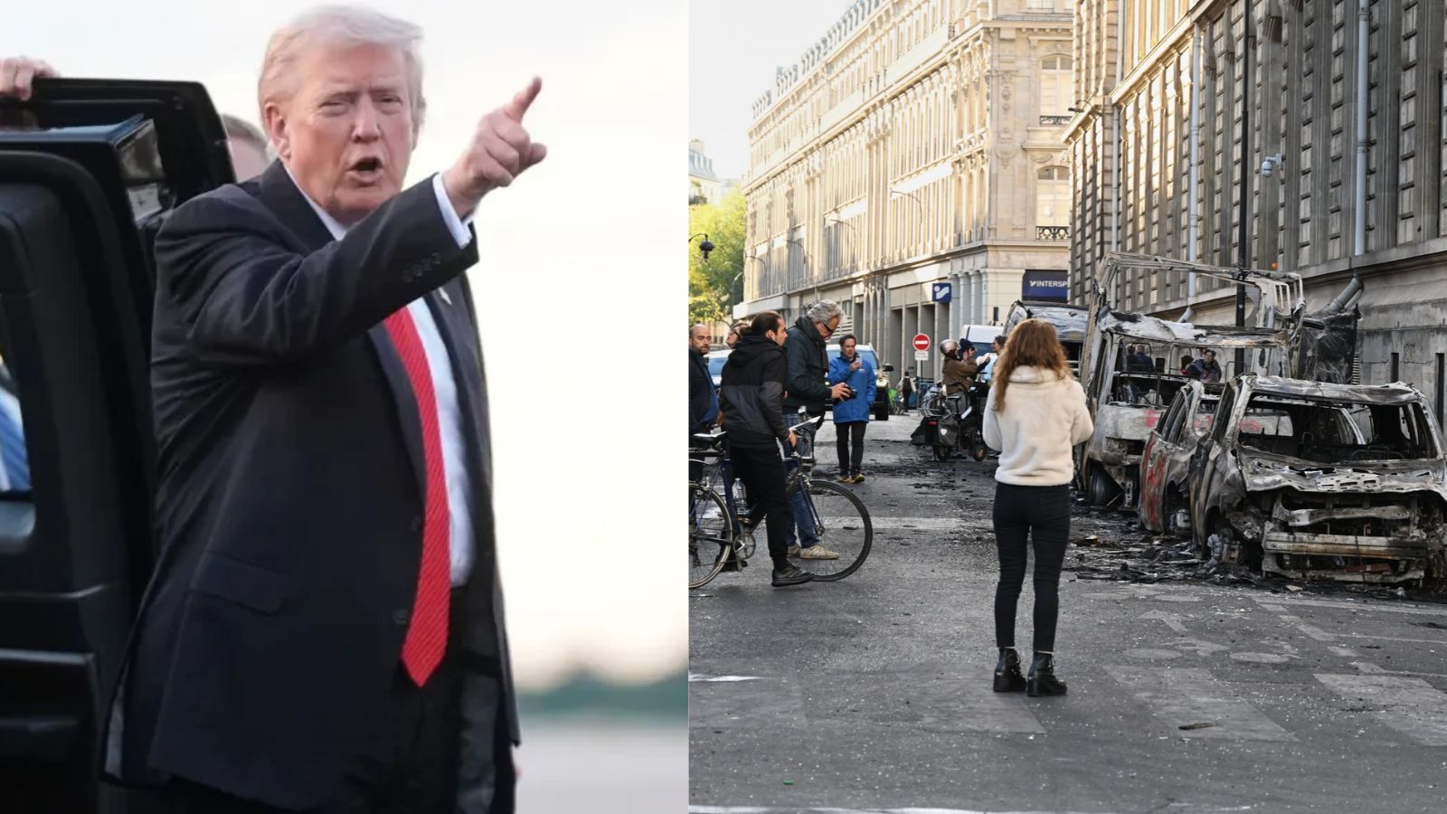 ‘Hatred in their hearts’: Trump blames immigration as violent protests rock France