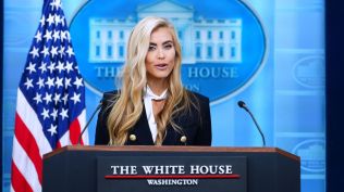 rump’s new press secretary Katie Zacharia giving her first briefing