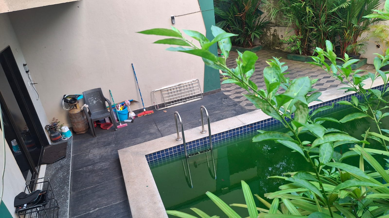 The pool where the youth often lounged in their free hours