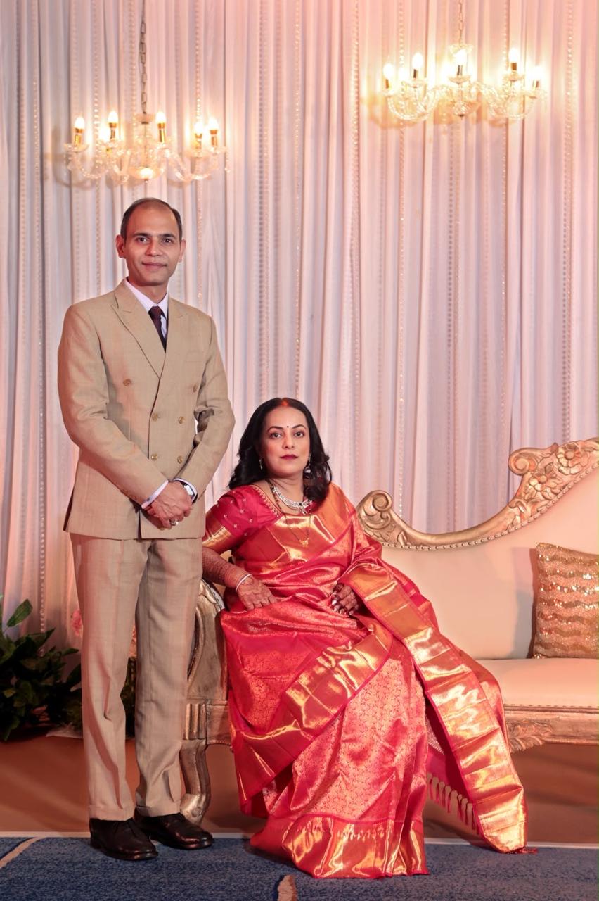 Akanksha Sadekar Chauhan with her husband Prakhar Narain Singh Chauhan