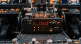 ai generated image flydubai flight fz1073 hijacking bid squawk 7500 transponder cockpit