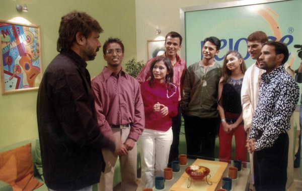 Film director Sanjay Leela Bhansali with the contestants Amit Sana, Aditi Paul, Abhijeet Sawant, Rahul Vaidya, Prajakta Shukre, Mukesh Pancholi and Ravinder Ravi of Indian Idol. Express archive photo