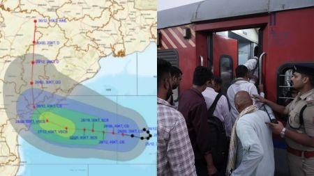 Cyclone Arnab: Railways cancels several trains and alters services of 2 others in Odisha and Andhra Pradesh. (Image: IMD/Railways)