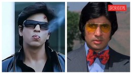 Shah Rukh Khan in Don (2006); Amitabh Bachchan in Don (1978).