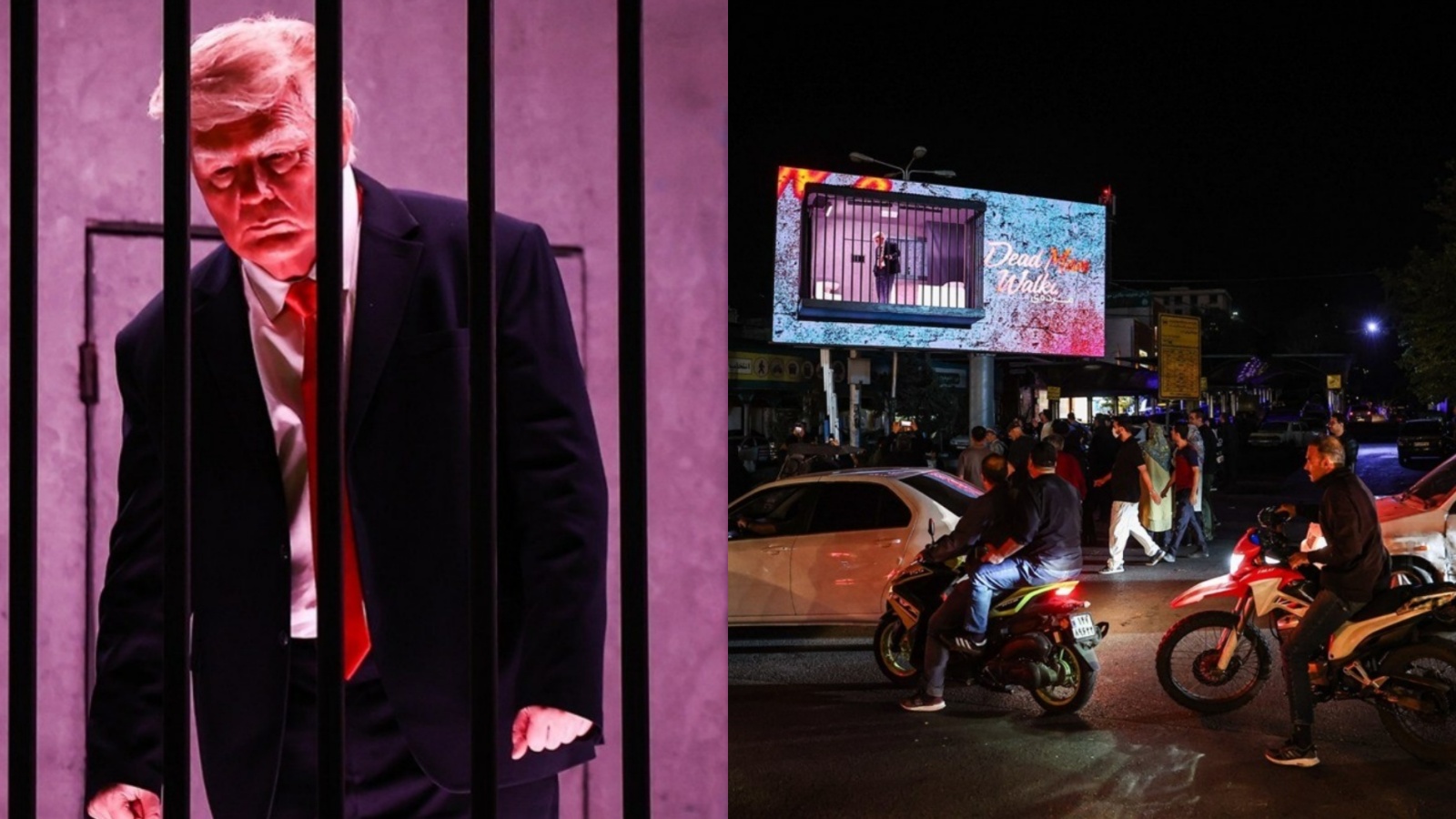 Tehran square installation puts ‘Trump’ behind bars