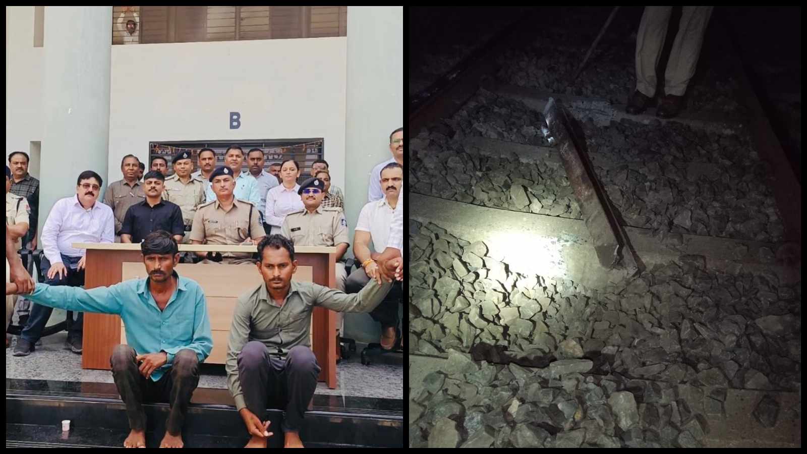 How police found the men who used a 4-foot piece of rail track to impale a locomotive