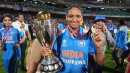 Harmanpreet Kaur is just the third Indian captain to have won the ODI World Cup across men's and women's cricket. (AP File Photo)