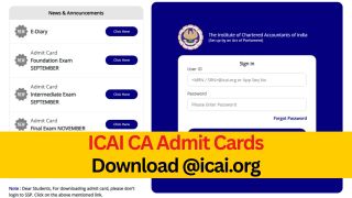 ICAI CA Final, Inter, Foundation exam admit card released eservices, icai.org