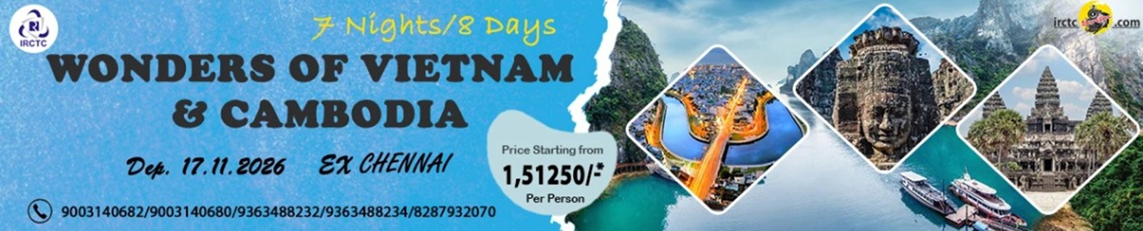 IRCTC Vietnam and Cambodia package