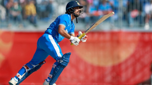 Ishan Kishan in action in the semi-final against Sri Lanka