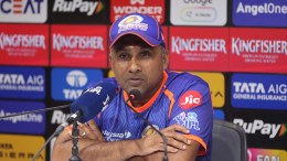 Mahela Jayawardene Head Coach of Mumbai Indians during the press conference after the Match 44 of the TATA Indian Premier League 2026 between Chennai Super Kings and Mumbai Indians at MA Chidambaram Stadium, Chennai, India, on May 2, 2026. (BCCI Photo)