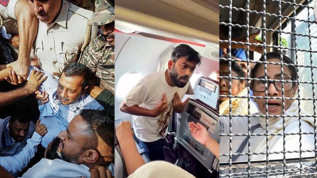 Opposition leaders and activists, including Arvind Kejriwal, Abhijeet Dipke and Mamata Banerjee among others were detained in Delhi on Saturday.
